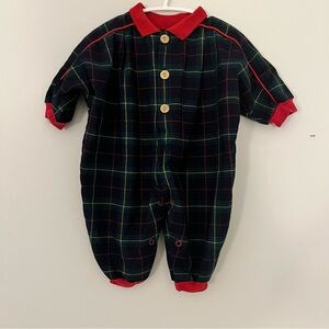 (4 for $20) Vintage Chuckles plaid jumpsuit